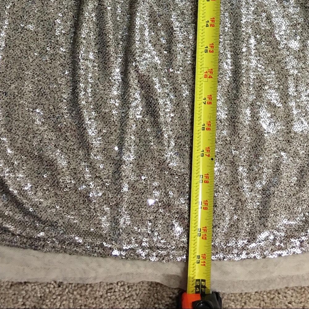 Free People Small Sequin Mesh-Hem A-Line Skirt NWT - Picture 8 of 8